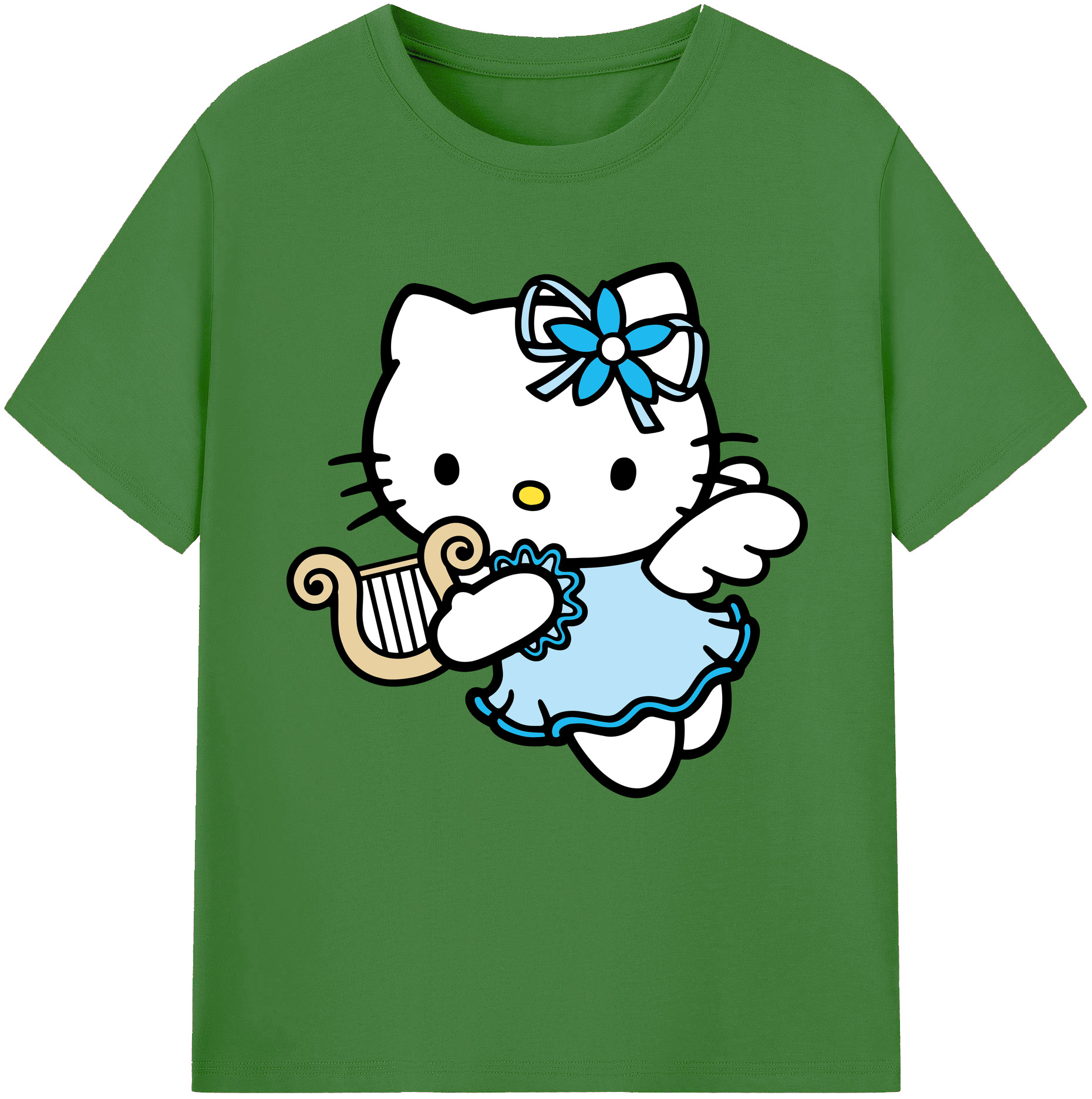 （画像用） Hello Kitty ハローキティ レディースカジュアルプリントTシャツ（綿100％）